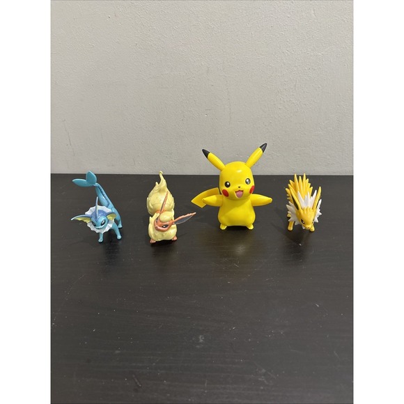 WCT Other - Pokemon Kanto Eeveelutions Vaporeon Jolteon Flareon Pikachu Figure Toys WCT 2019